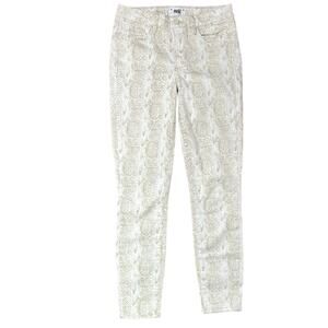 Women’s Paige Hoxton Ankle high waist skinny white snakeskin jeans size 28